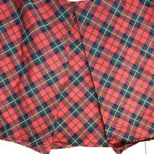 Vintage Luxury 14" Bed Skirt Twin Plaid Red Tartan
